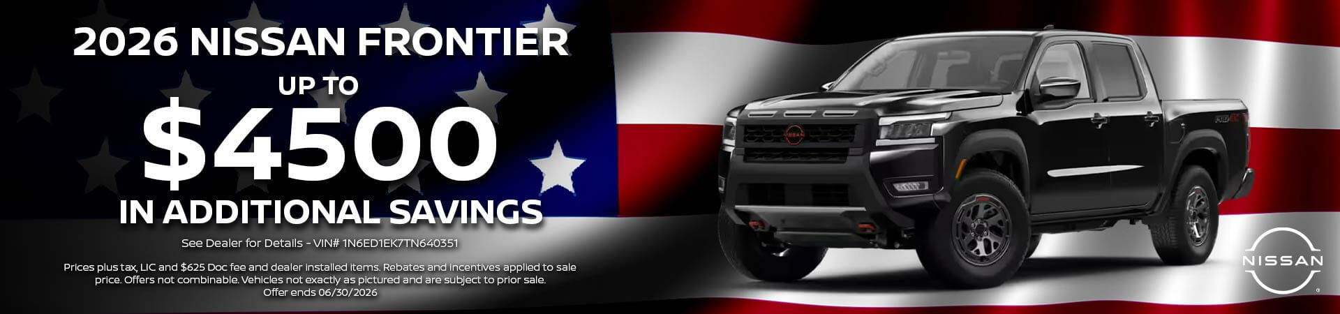 2026 Nissan Frontier Savings