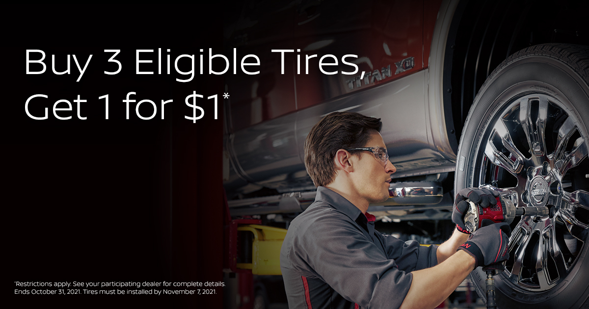Buy 3 Eligible Tires, Get 1 for $1