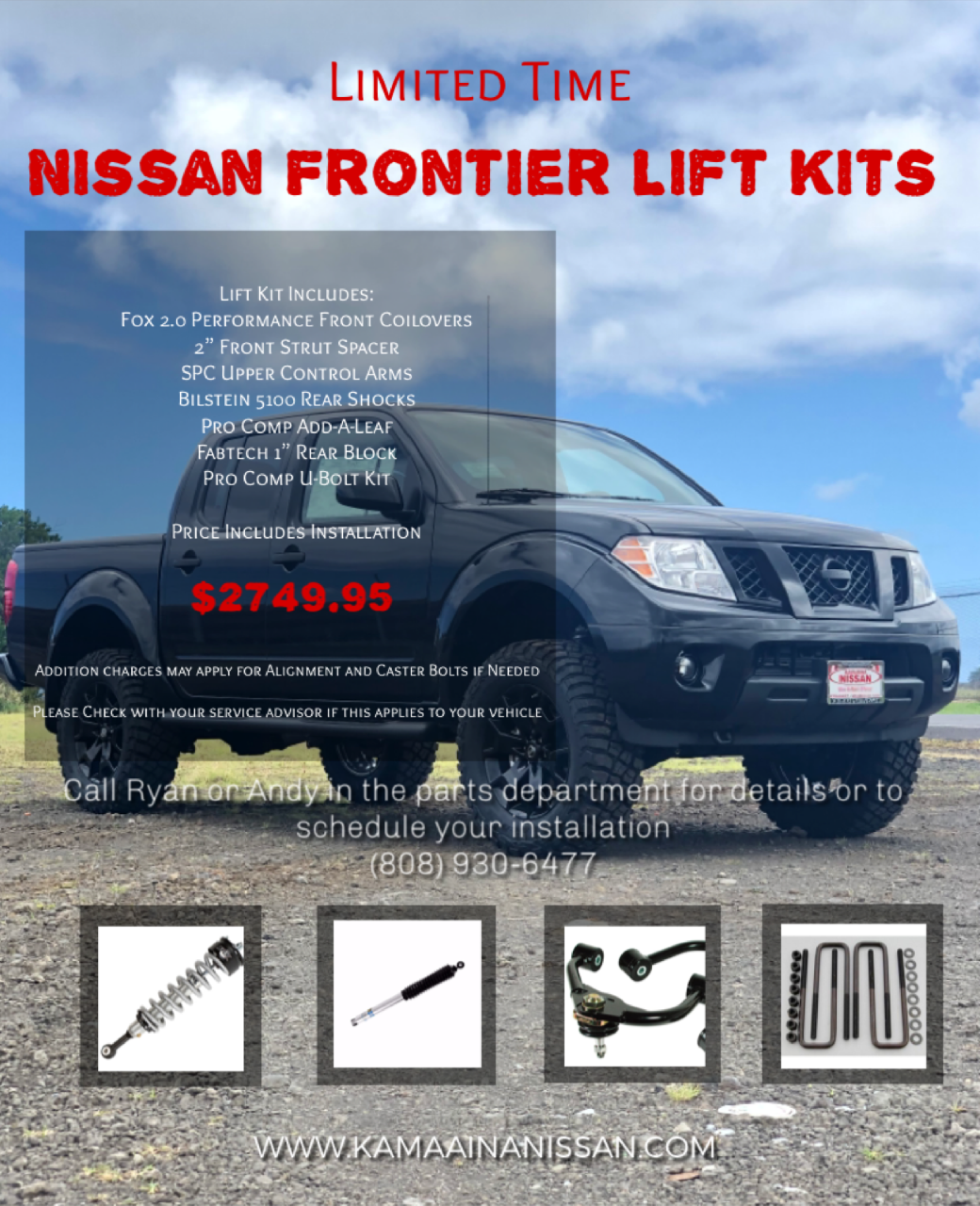 Nissan Frontier Lift Kit Limited Time Deal