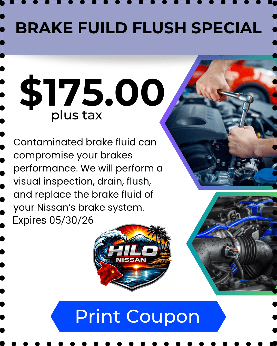 Kama'aina Service Coupon - Brake Fluid Flush